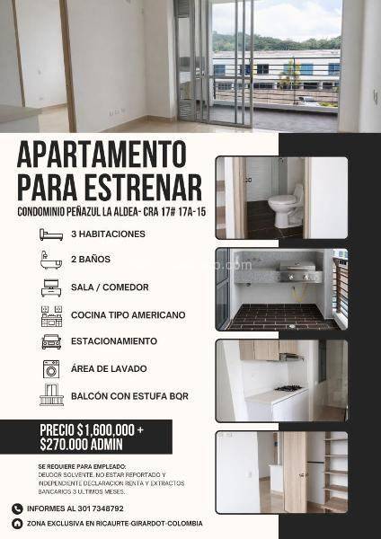 Apartamento en arriendo en Ricaurte